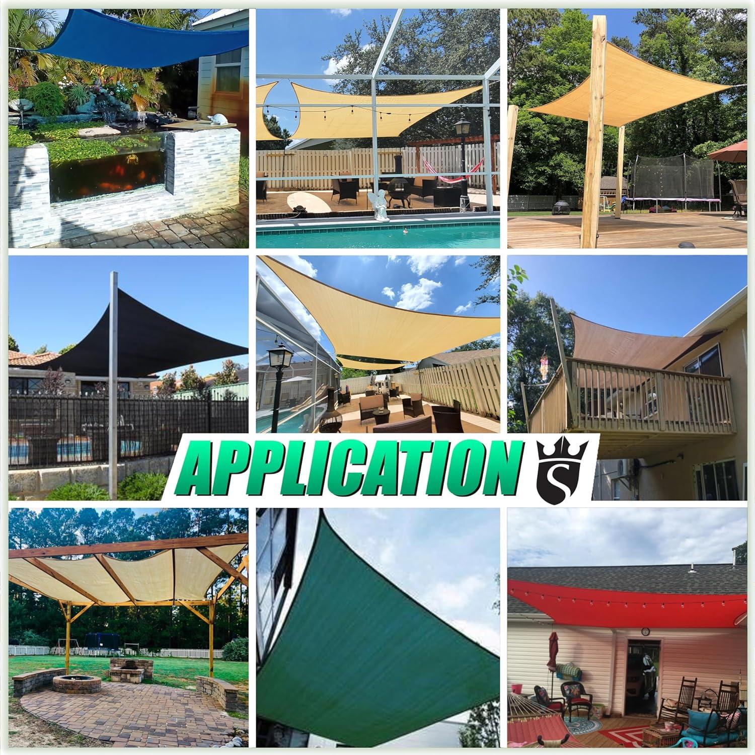 Royal Shade Royal Shade Rectangle Shade Sail With Hardware Kit