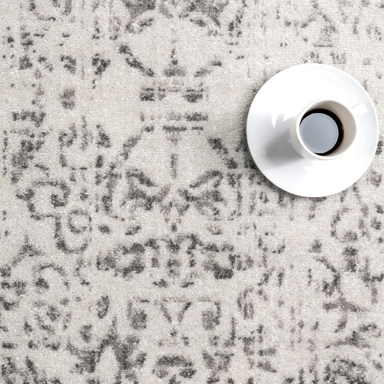 Nuloom Arlena Medallion 10x13 Indoor Area Rug for Living Room Bedroom Dining Room Kitchen, Grey/Ivory