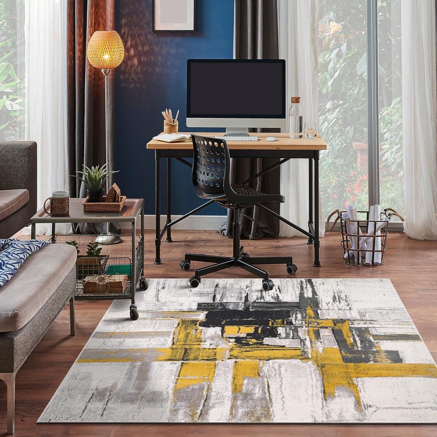 World Rug Gallery Contemporary Modern Abstract Area Rug