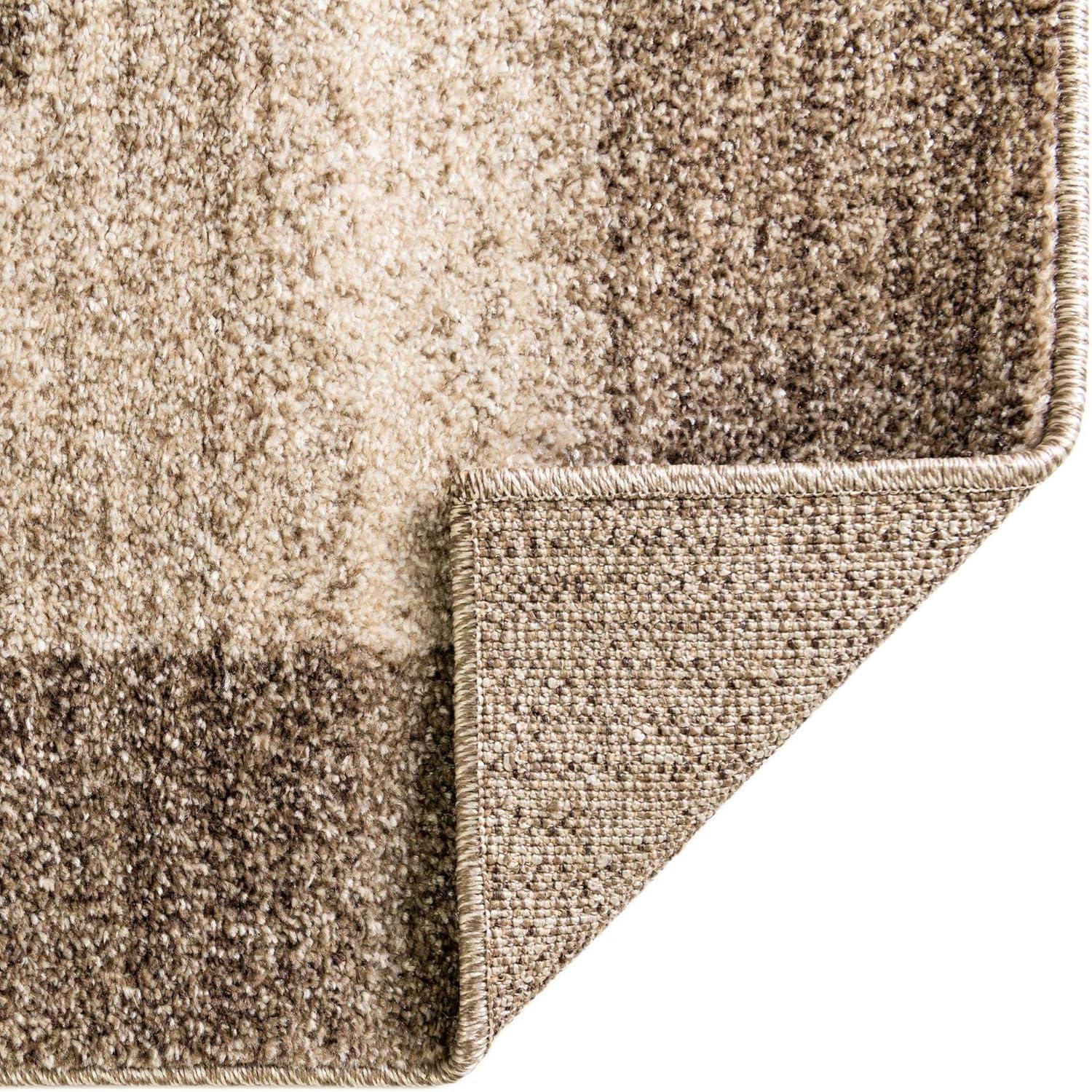 Unique Loom Del Mar Collection Area Rug - Maria (9' x 12' 2" Rectangle Light Brown/Ivory)