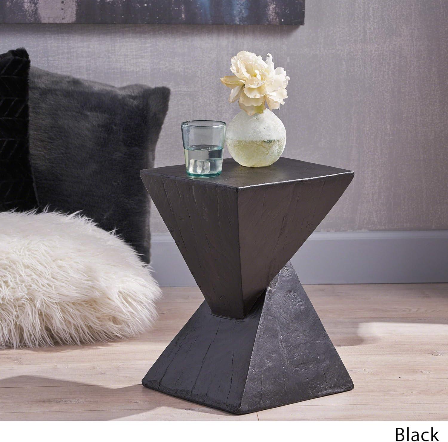 Jerod Black Lightweight Concrete Minimalist Accent Table