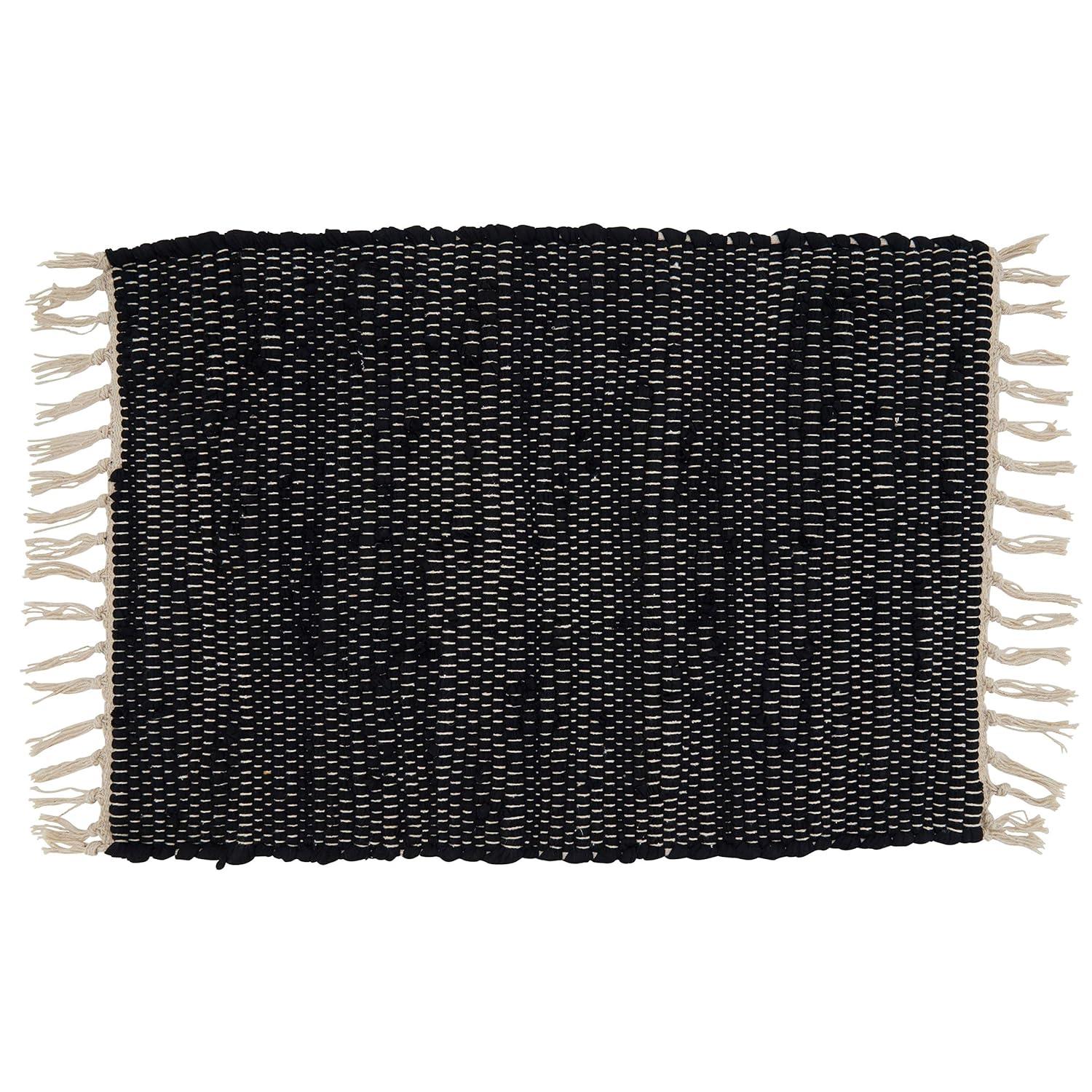 Saro Noir Chindi Collection Cotton Rectangle Placemat (Set of 4)