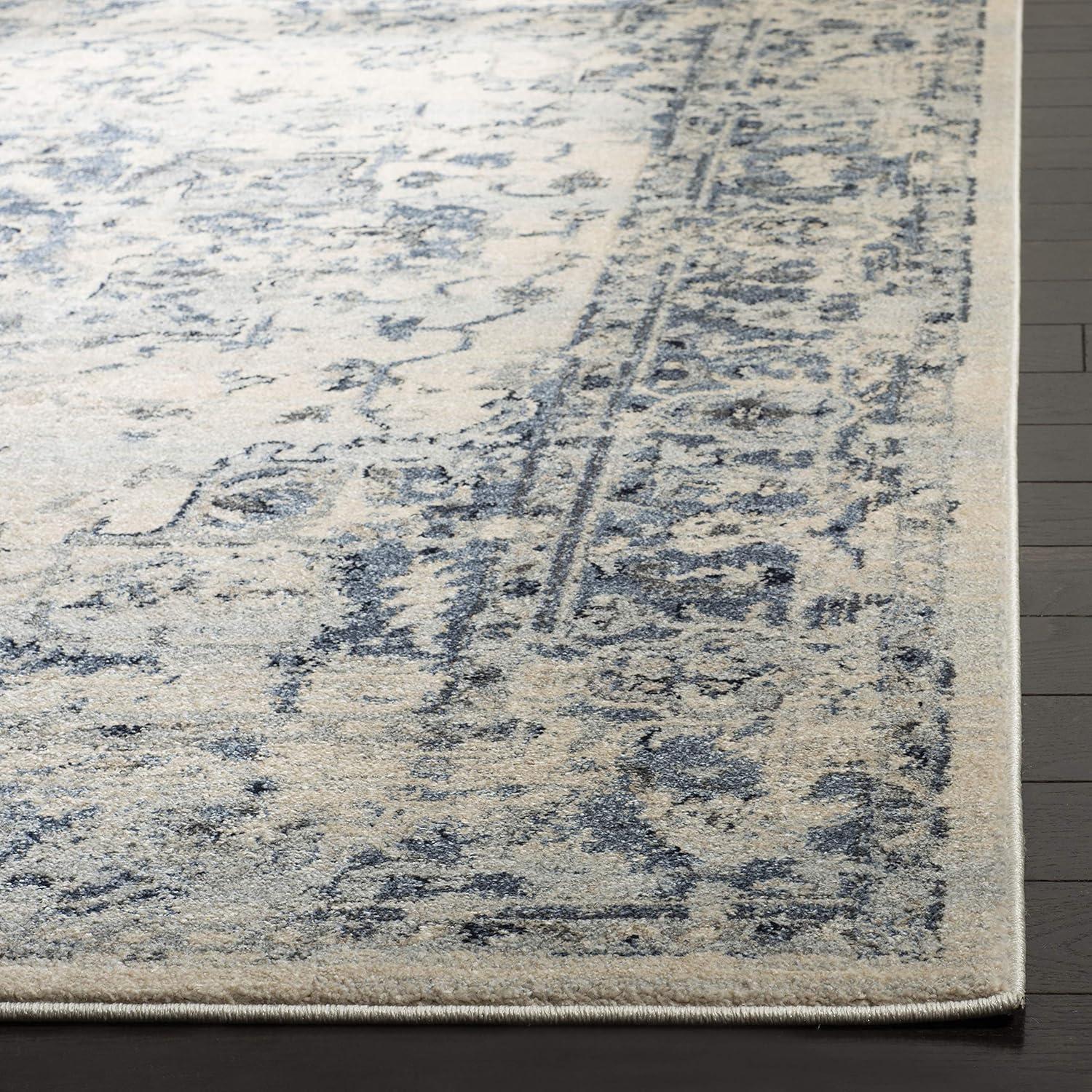 Charleston CHL411 Loomed Indoor Area Rug - Ivory/Navy - 8'x10' - Safavieh