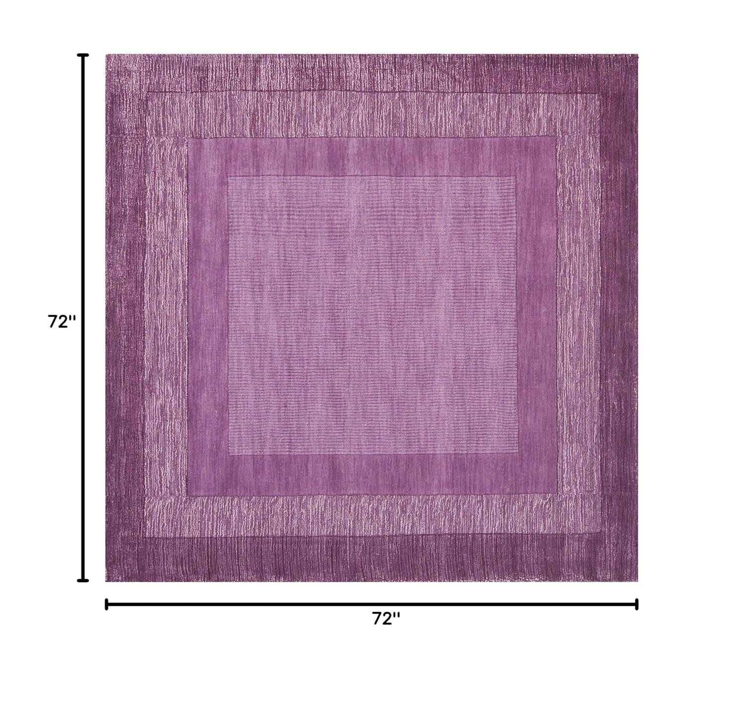 Impressions IM821 Hand Loomed Area Rug - Fuchisa/Purple - 6'x6' - Safavieh