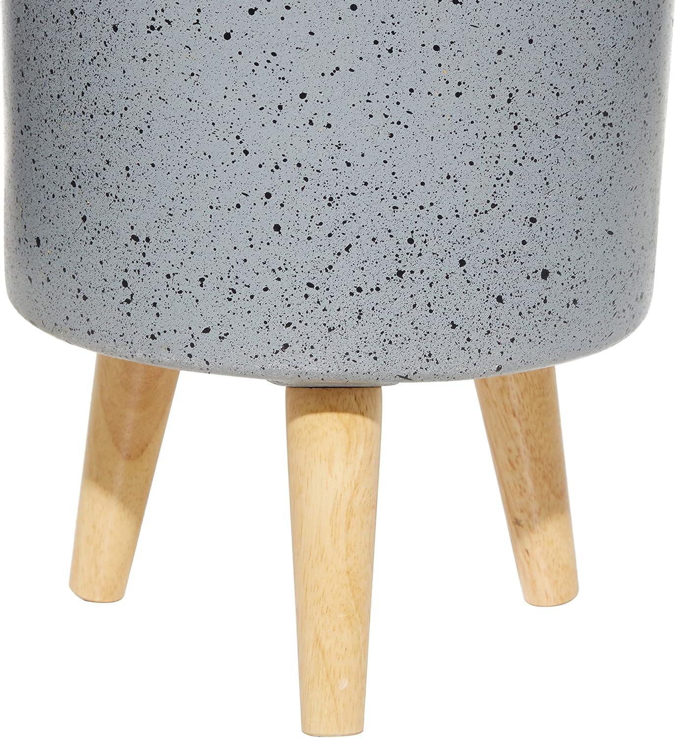 DecMode 12 In. Planter, MGO, Light Grey, 2 - Pieces