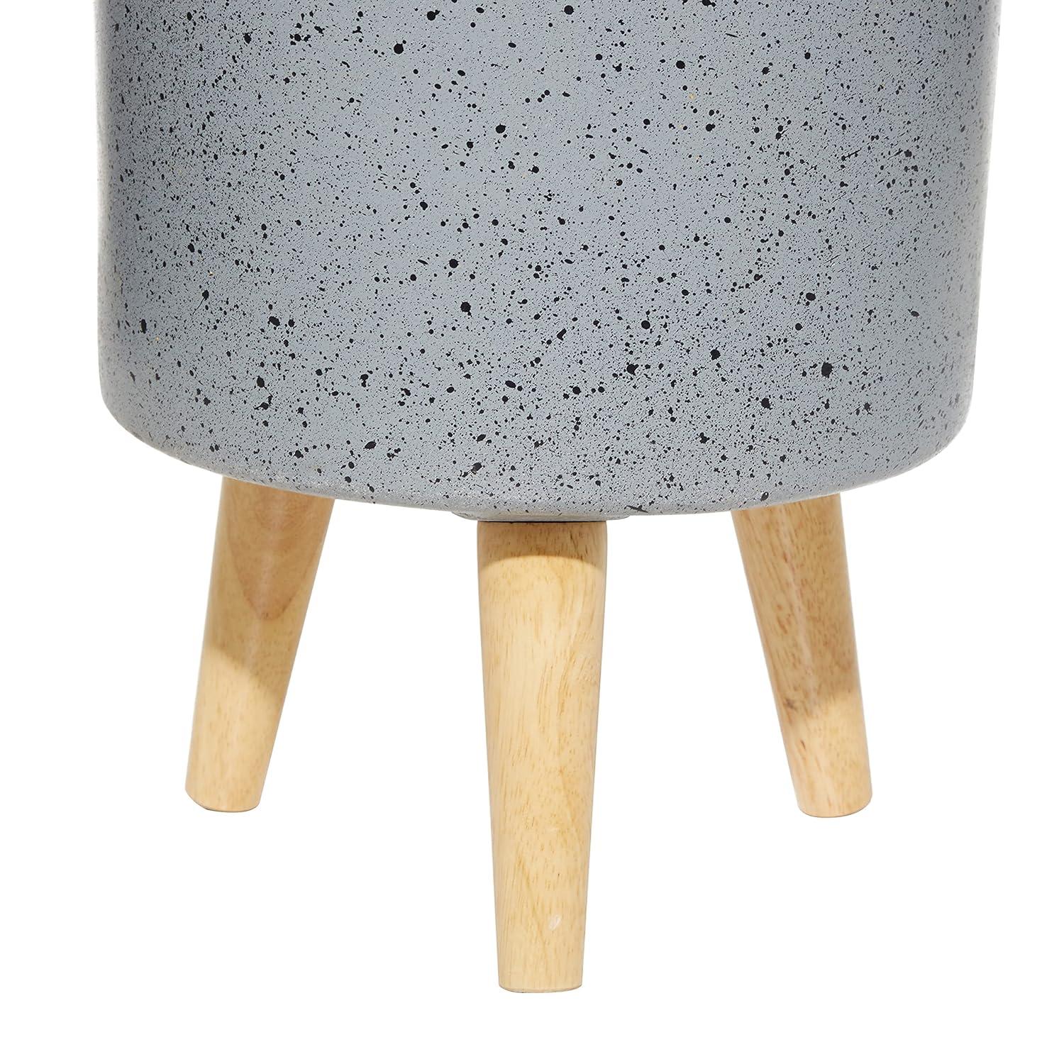 DecMode 12 In. Planter, MGO, Light Grey, 2 - Pieces