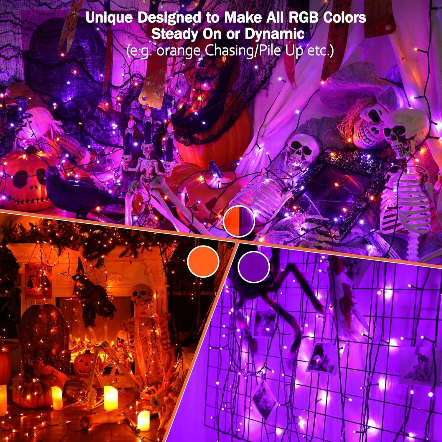 Brizlabs Rgb Xmas Tree Light, 33Ft 100 Led Color Changing Christmas Lights Unique Dual Color Usb Powered String Lights With Remote, Indoor Outdoor Twinkle Lights For Room Christmas Party Wedding Decor