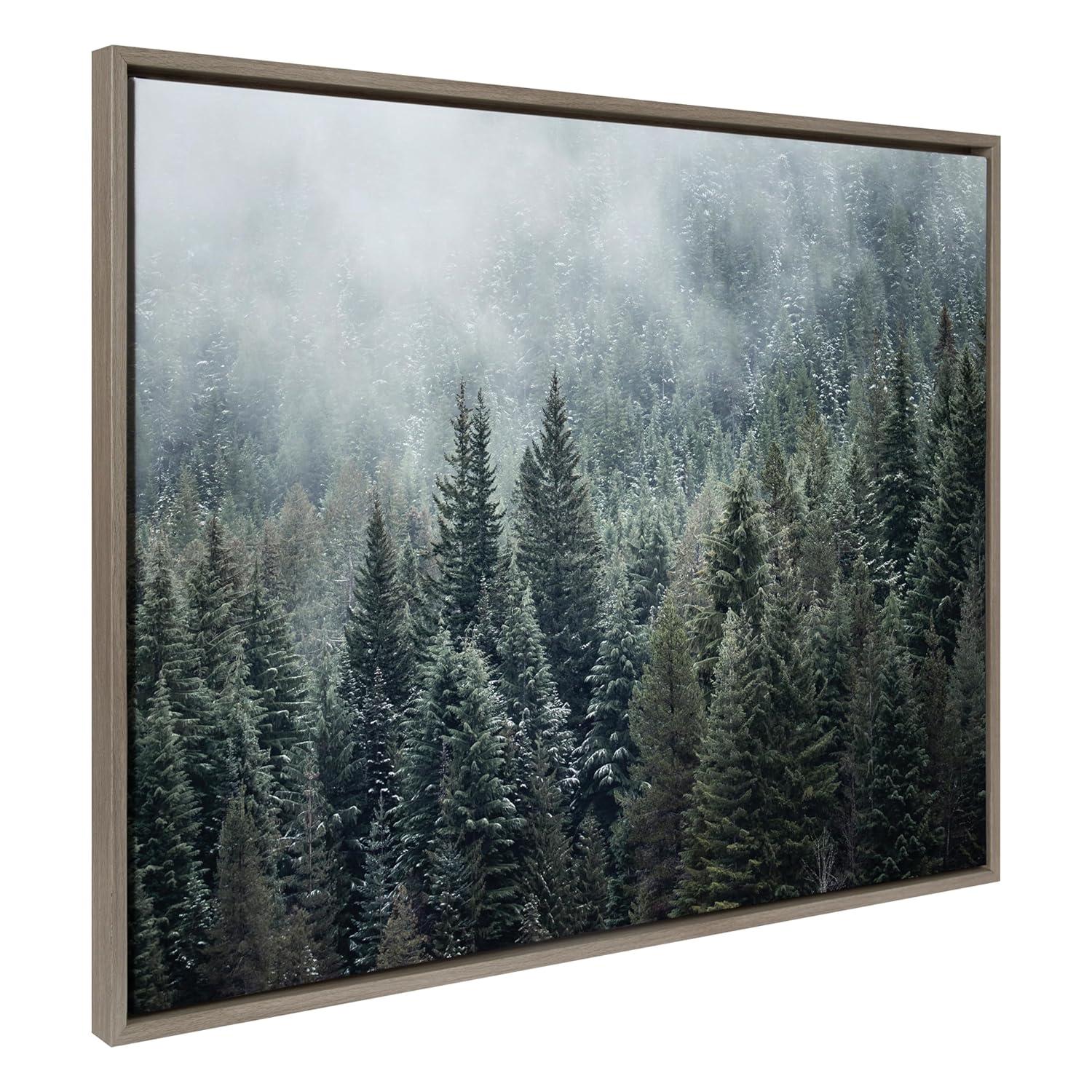 Kate & Laurel All Things Decor 28"x38" Sylvie Evergreen Dream 2: Tranquil Forest Canvas Art by F2Images