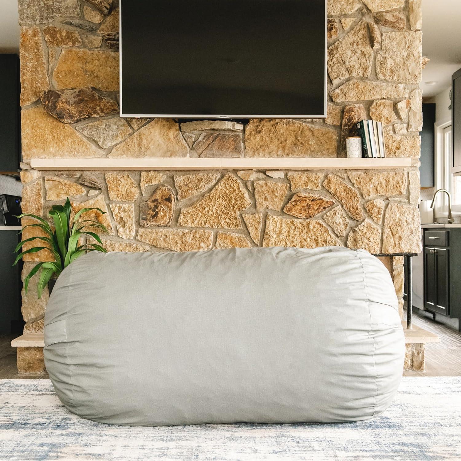 Big Joe Extra Large Memory Foam Bean Bag Sofa with Soft Removable Cover