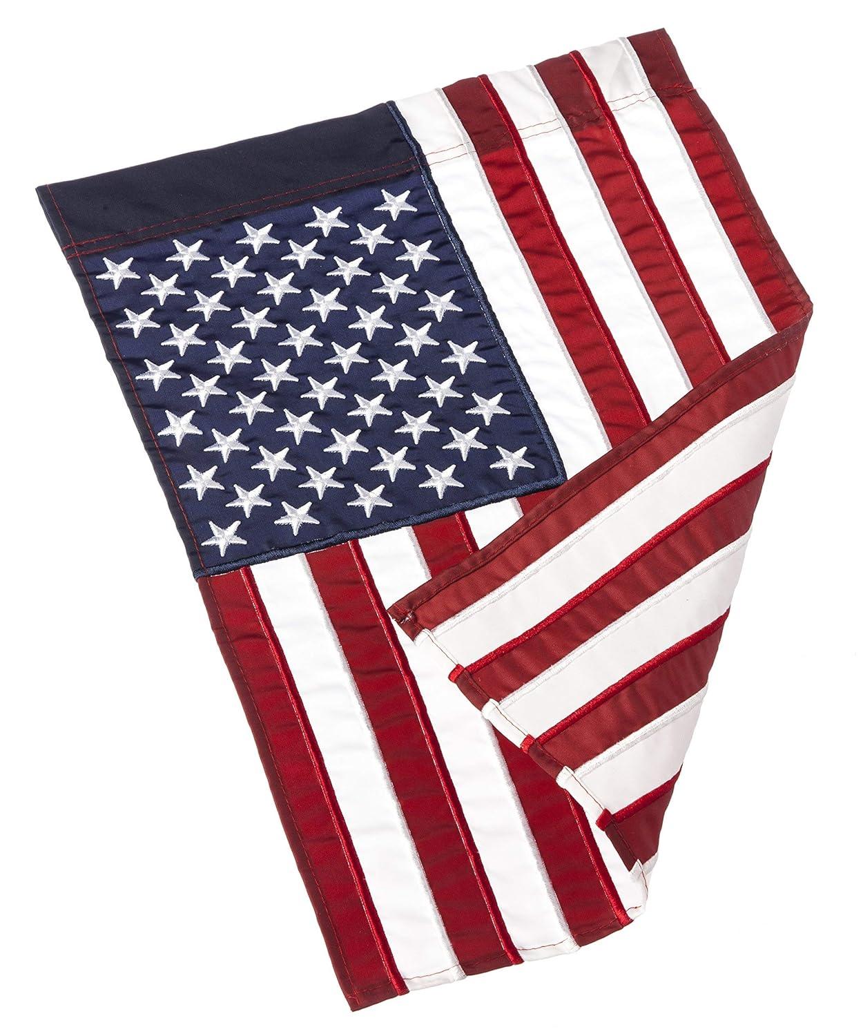Double Sided 18'' H x 12.5'' W Nylon Independence Day Garden Flag