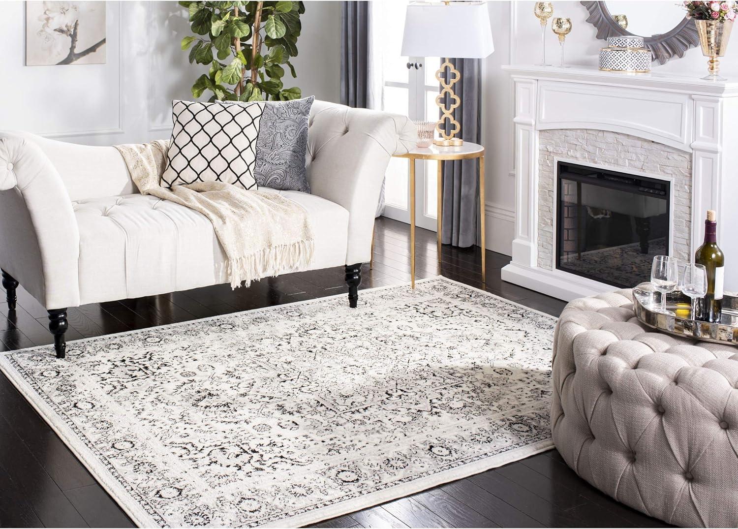 Skyler SKY126 Power Loomed Indoor Area Rug - Grey/Ivory - 4'x6' - Safavieh