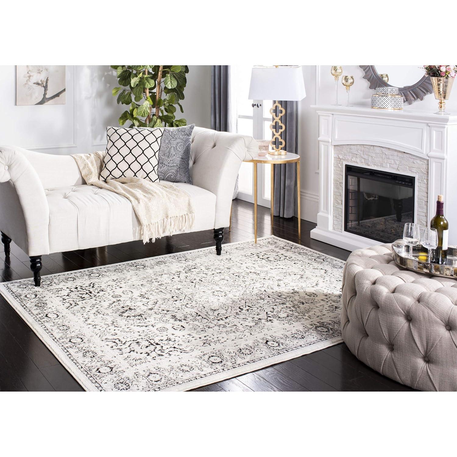 Skyler SKY126 Power Loomed Indoor Area Rug - Grey/Ivory - 4'x6' - Safavieh