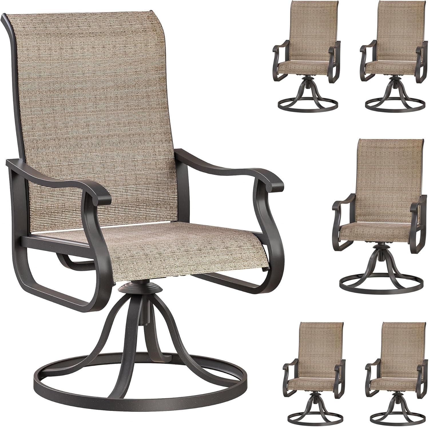 Joclynn Swivel Patio Dining Armchair