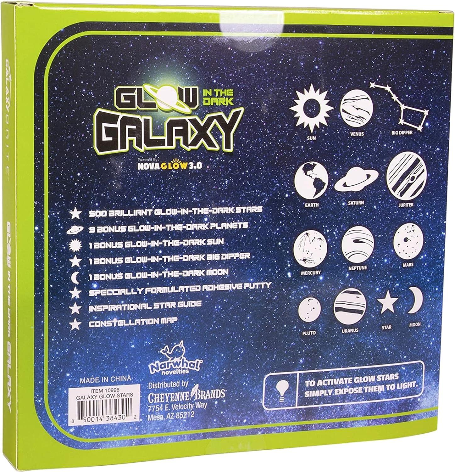 Glow in the Dark Galaxy Stars and Planets Set