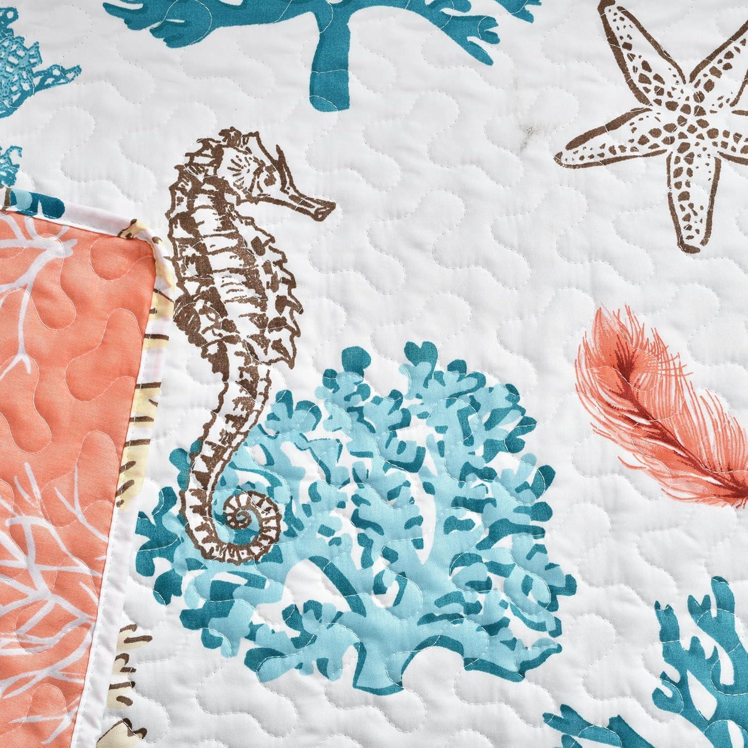 Lush Decor Coastal Reef Feather Reef Throw