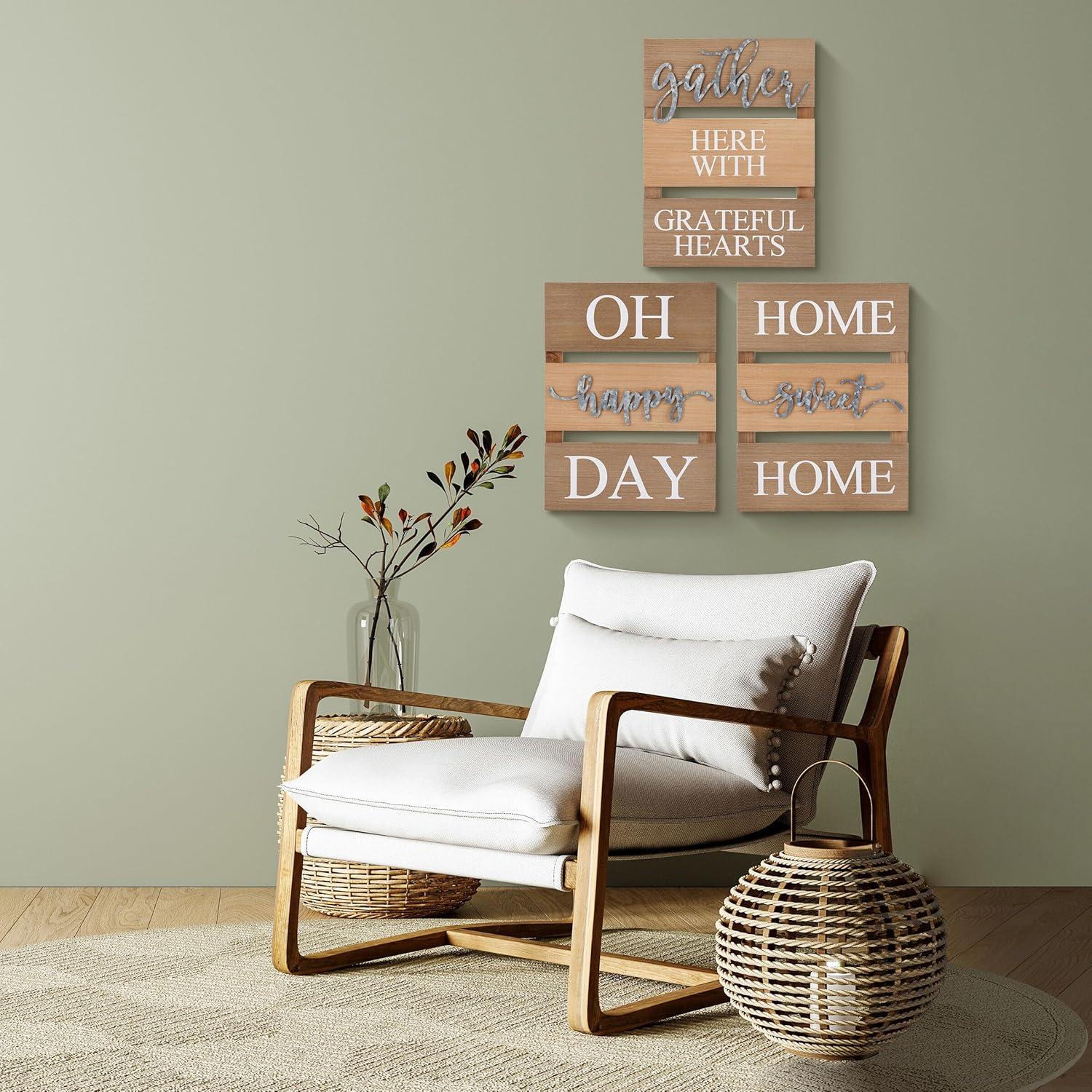 Elements 3 Piece Sentiment Wall Décor Set