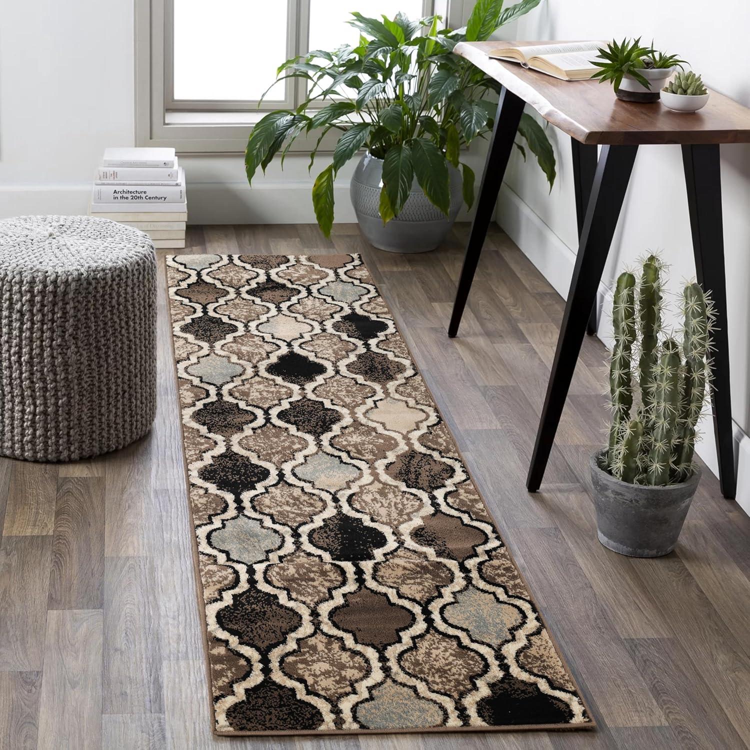 Superior Viking Trellis Indoor Area Runner Rug, 2' 7" x 12', Ivory