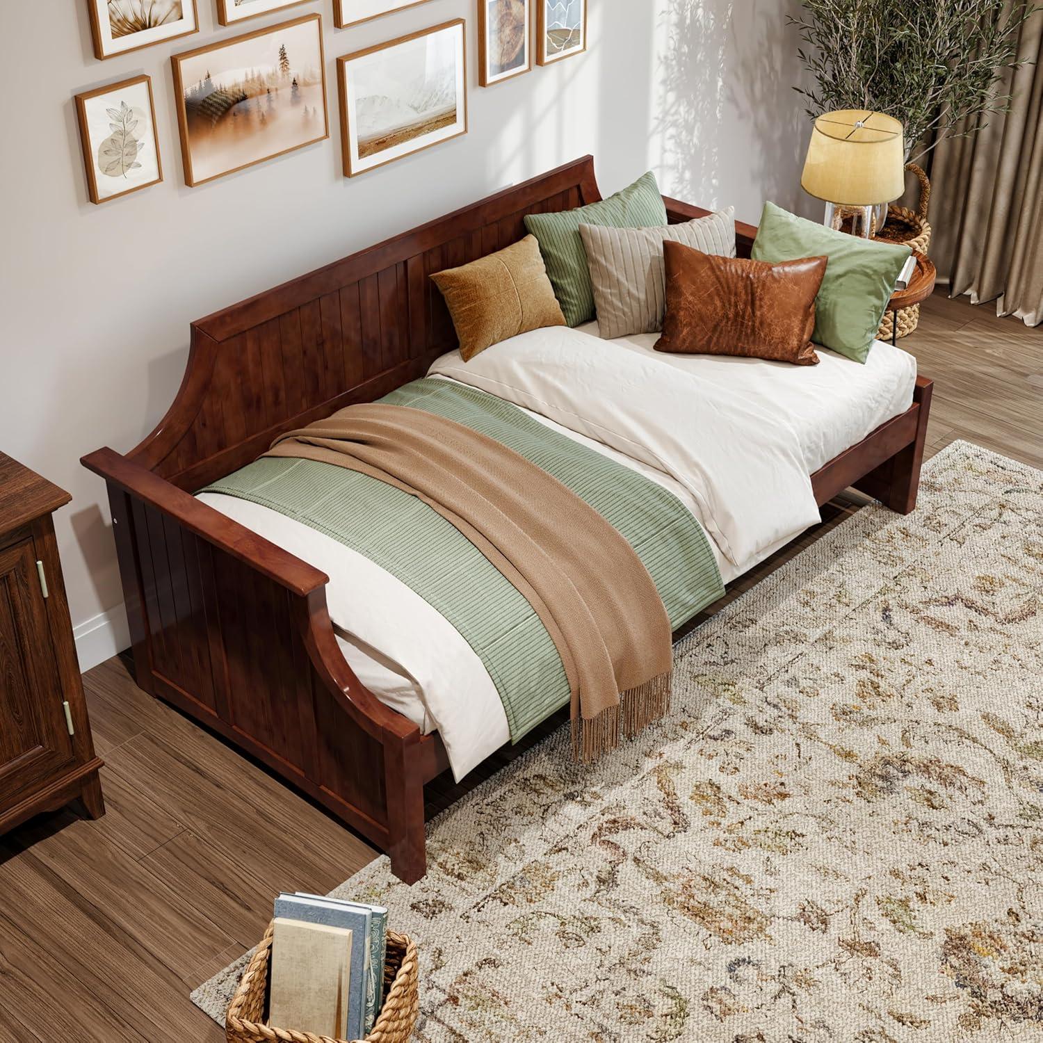 AFI Cambridge Twin Wood Daybed in Walnut