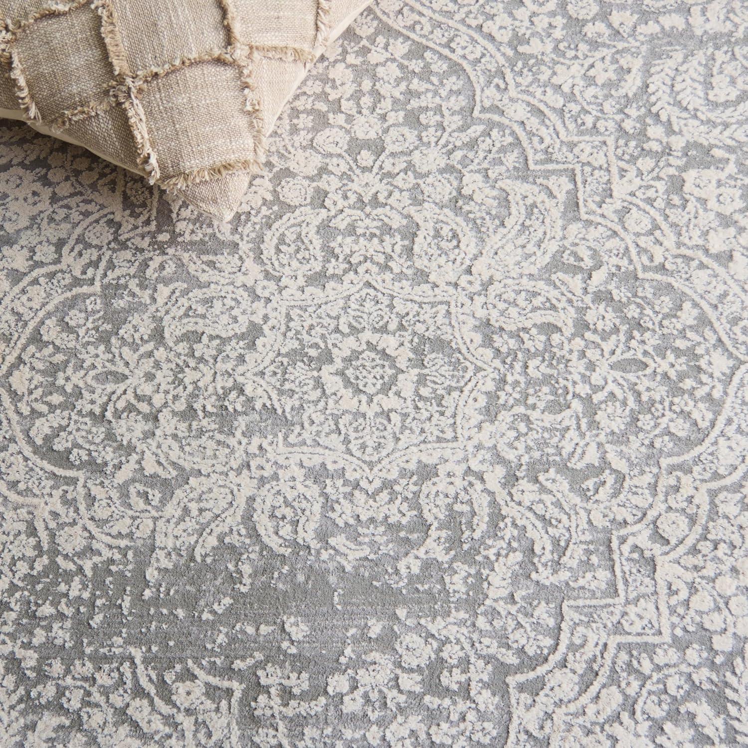 Princeton PRN711 Power Loomed Indoor Runner Rug - 2'x8' - Grey/Beige - Safavieh