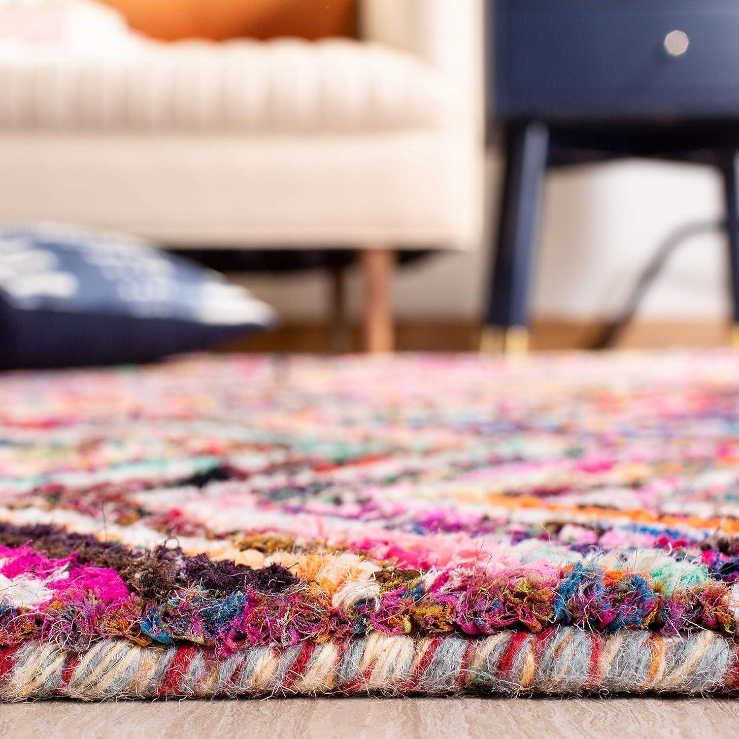 Hand-tufted Artisanal Red Cotton 27" Accent Rug