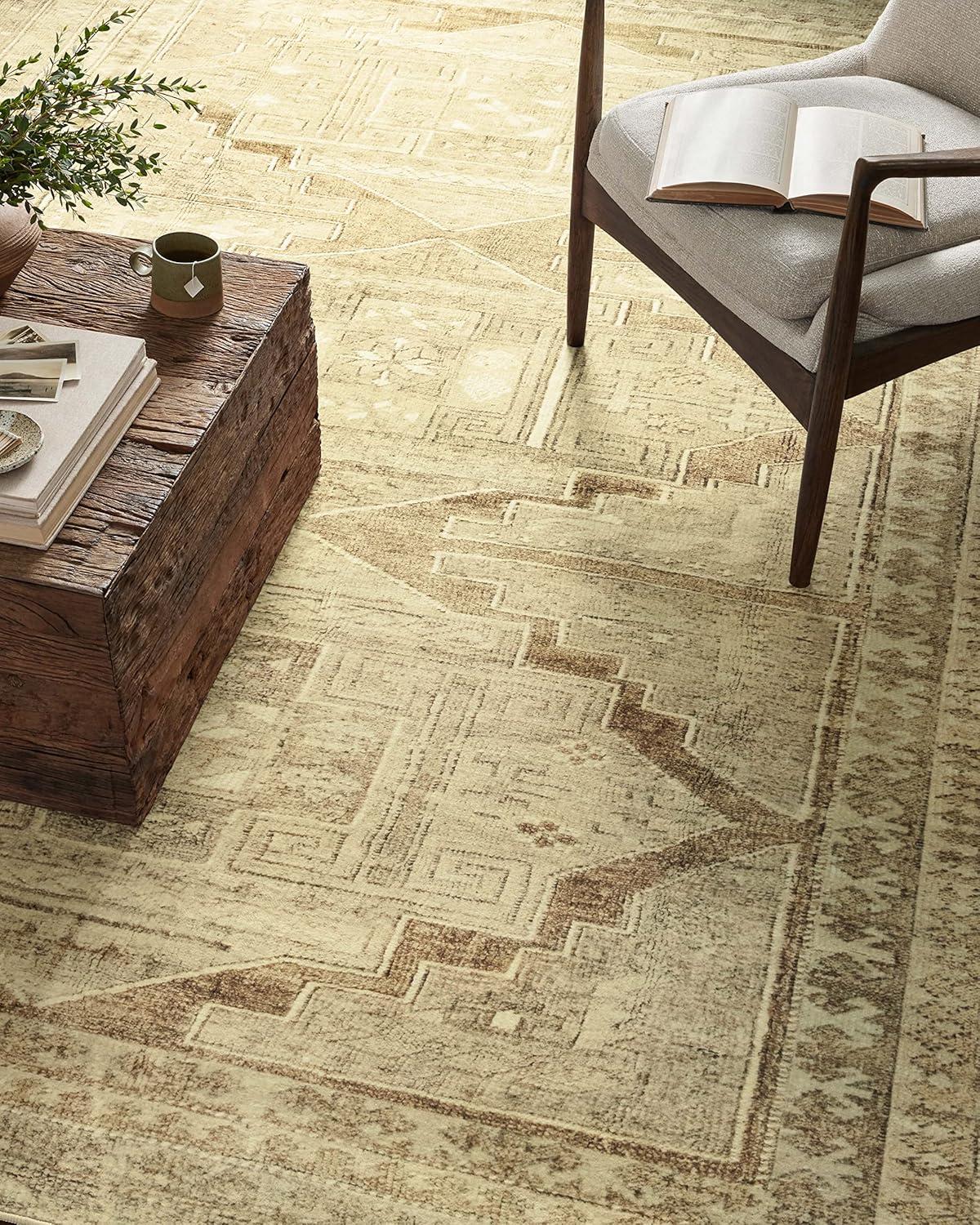 Sinclair II Rug by Magnolia Home by Joanna Gaines x Loloi - Khaki and Tobacco / 8'6" x 11'6"