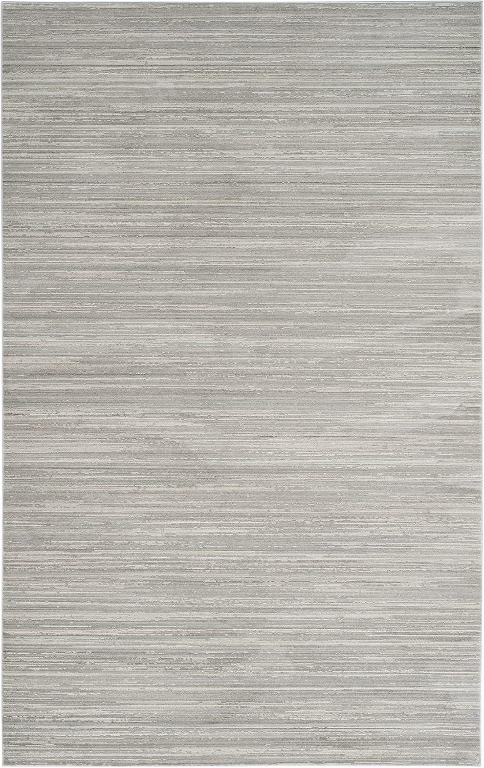Safavieh Mystique Albox 5 x 8 (ft) Loomed Polyester Slate Rectangular Indoor Stripe Industrial Area rug