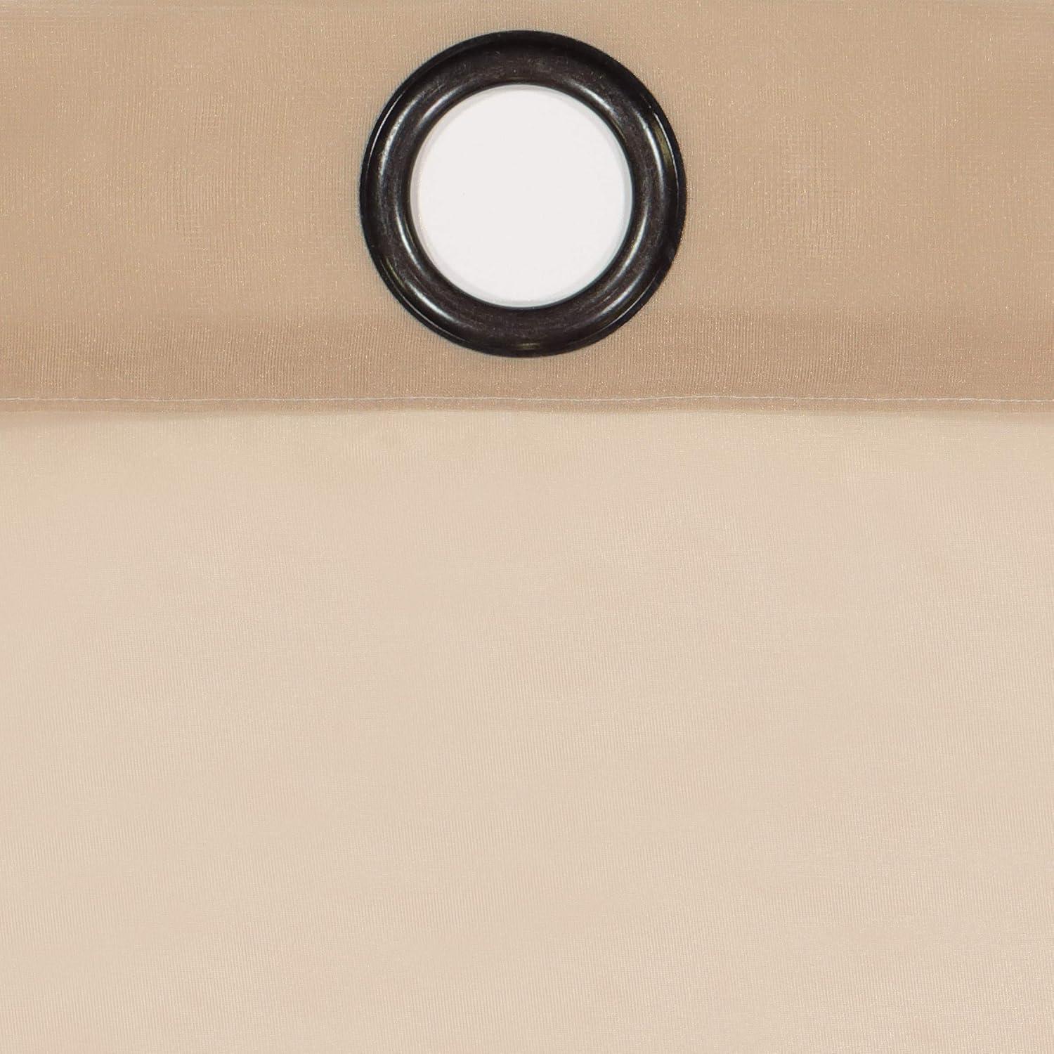 Arm & Hammer Curtain Fresh Odor-Neutralizing Sheer Voile Grommet Single Curtain Panel, Beige, 59 x 84