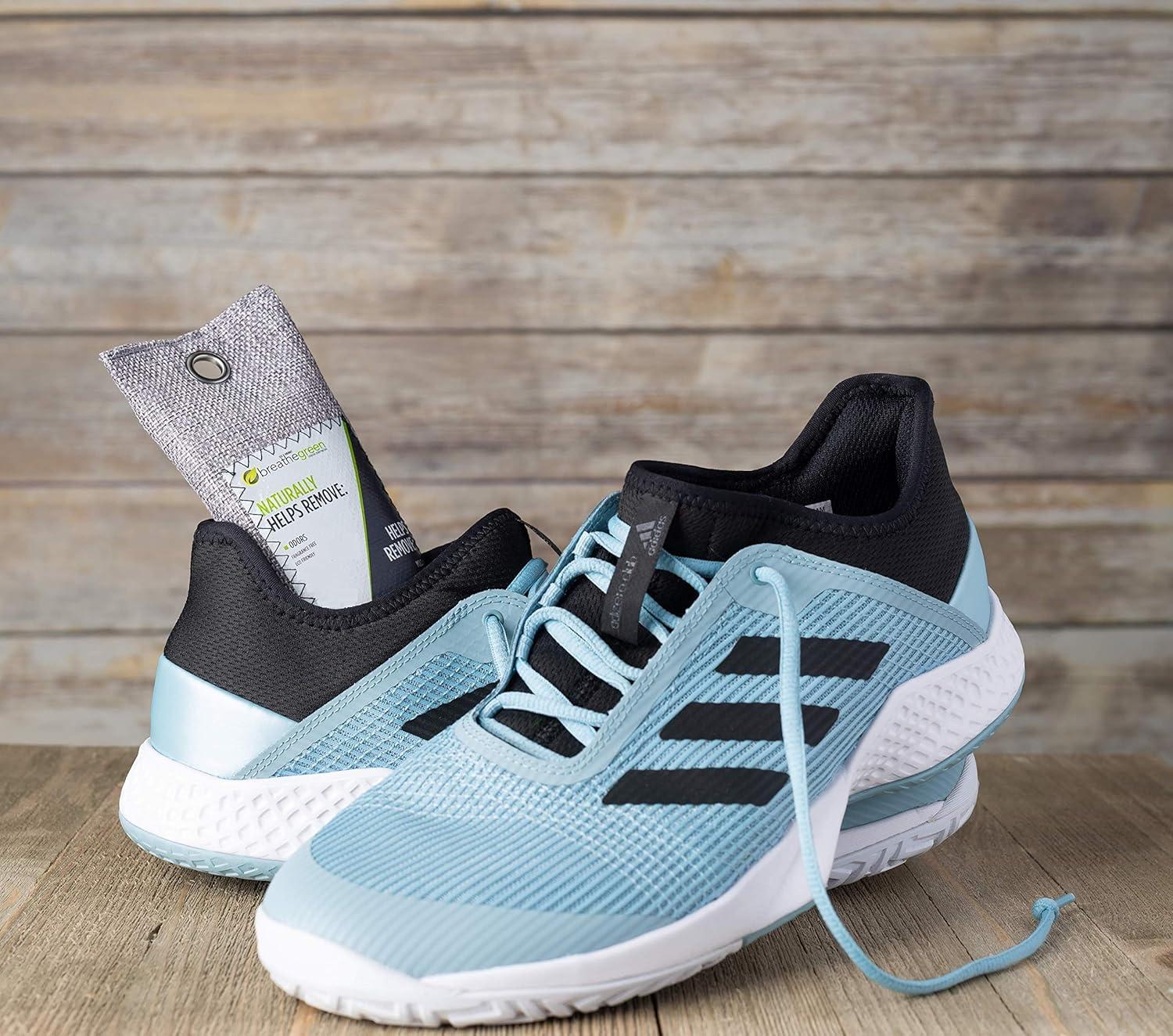 Breathe Green Bamboo Charcoal Bags Odor Absorber (9-Pack) Activated Charcoal Odor Eliminator Bag, Natural Freshener Removes Odors and Moisture, Odor Eliminator for Home, Pets, Shoes, Closet, RV