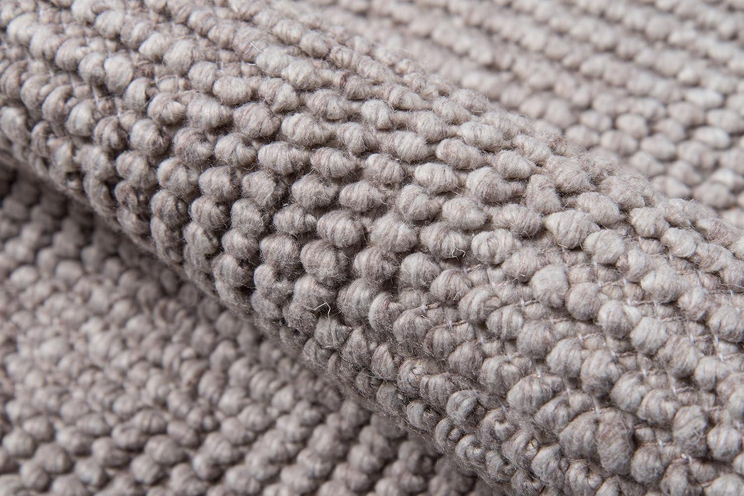 5'x8' Solid Woven Area Rug Brown - Erin Gates By Momeni: Modern Handmade Low Pile Indoor Rectangle Rug