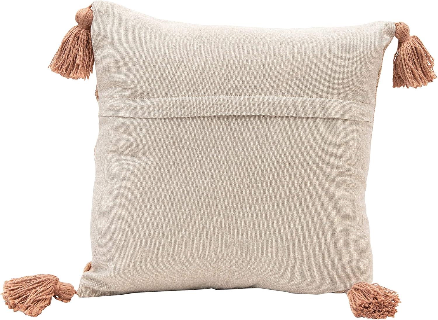 Mina Victory Pom-poms Cotton Reversible Throw Pillow