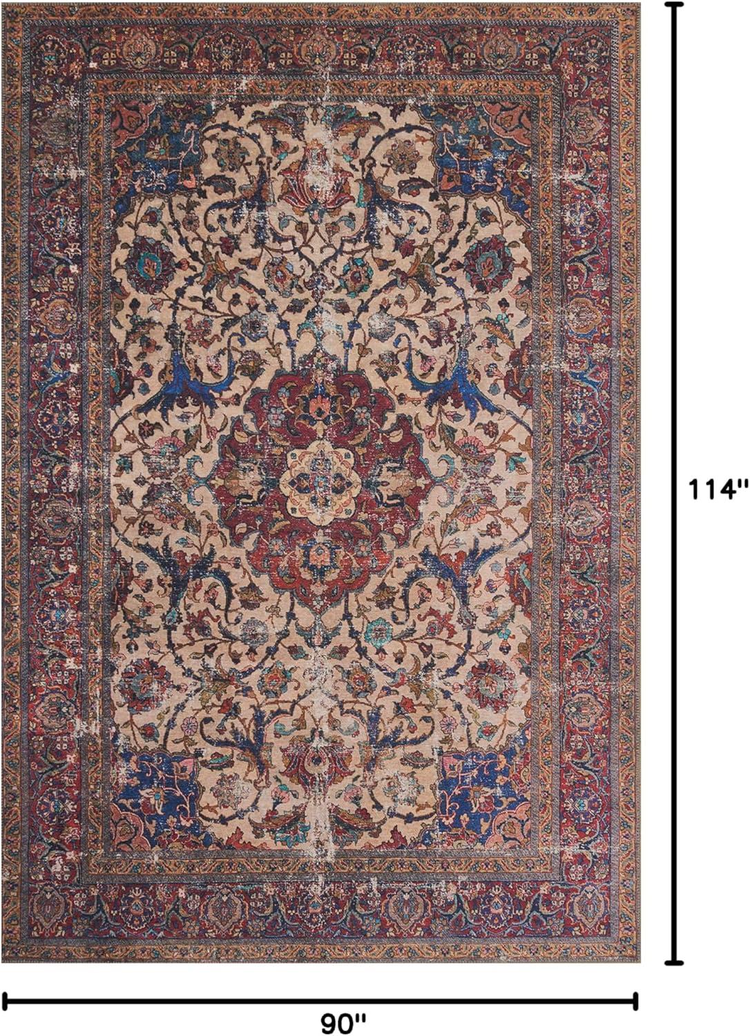 Loloi II Loren Collection LQ-11 Sand / Multi Oriental Area Rug 7'-6" x 9'-6"