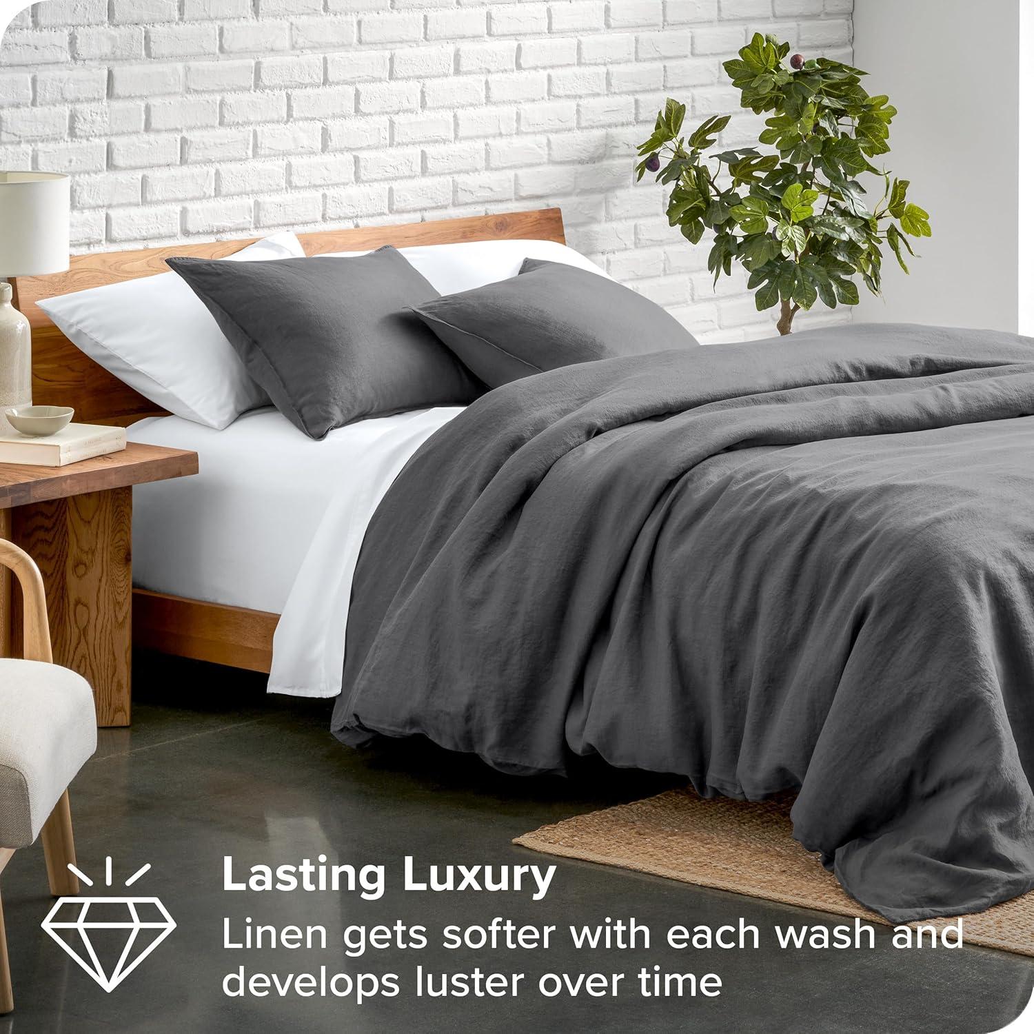 Bare Home Linen Duvet Cover Set