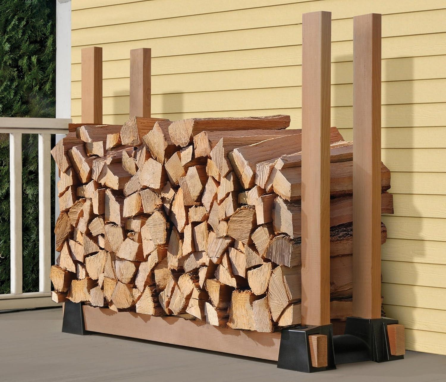 Shelterlogic Lumberrack Firewood Rack Adjustable Plastic Bracket Kit In Black