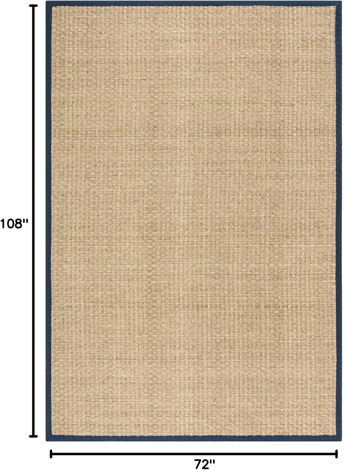 Natural Fiber NF114 Power Loomed Area Rug - Natural/Blue - 6'x9' - Safavieh.