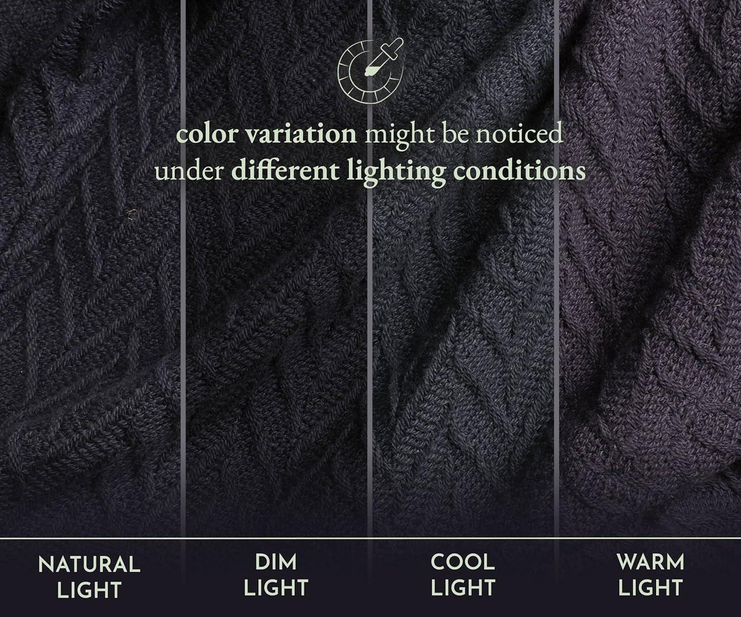 Bed Blanket | Soft 100% Cotton | Herringbone Design | All-Season Thermal Layering by California Design Den - Navy, Twin (62" x 94")