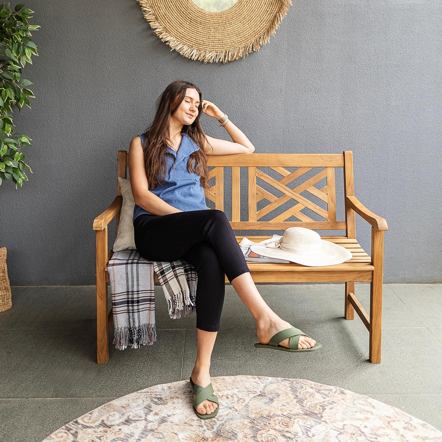 Cambridge Casual Willem Outdoor Teak Bench - Gray