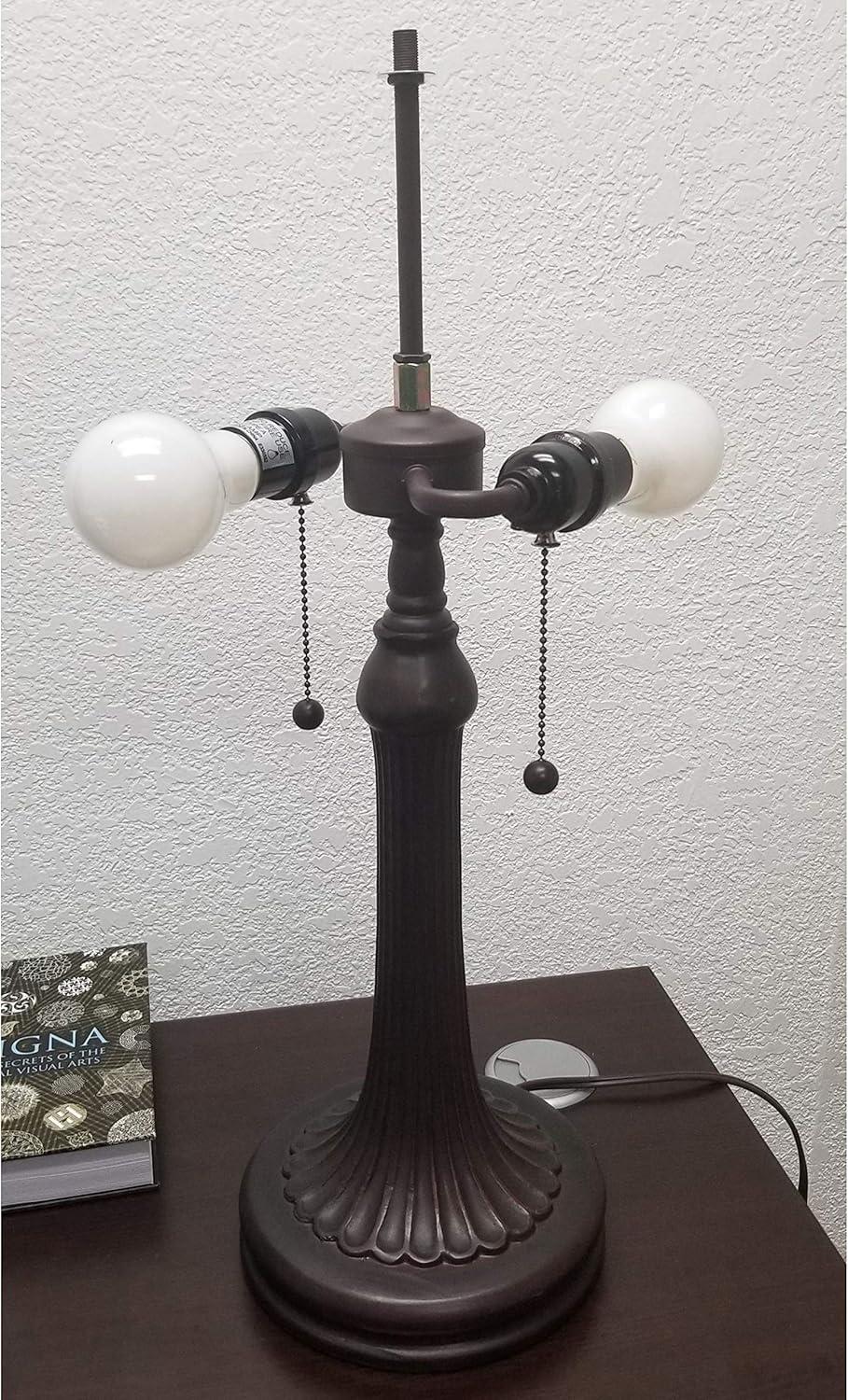 Amora Lighting Tiffany Style Peacock Design Table Lamp 24" Tall