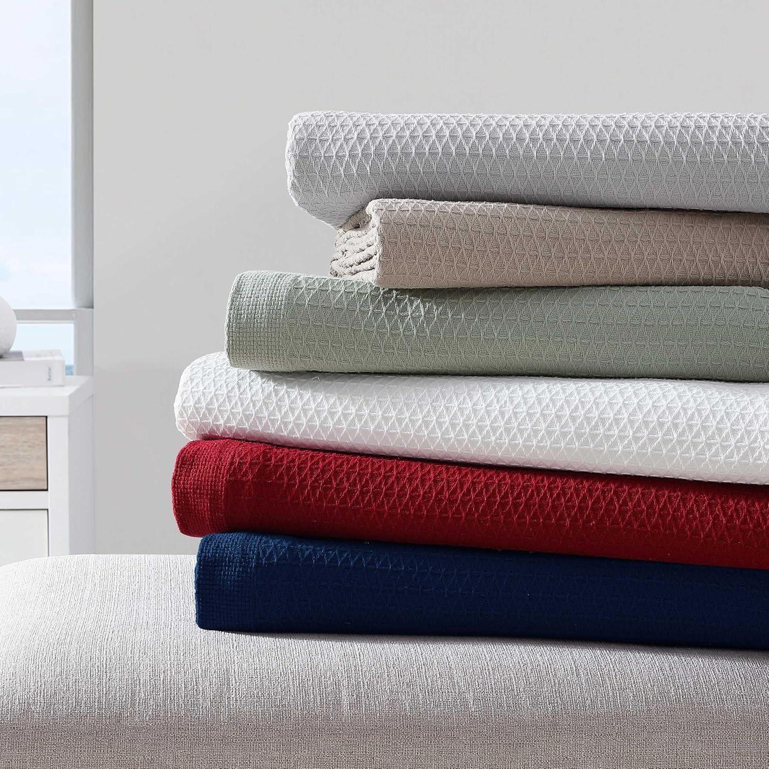 Nautica Nautica Baird Solid Cotton Reversible Blanket