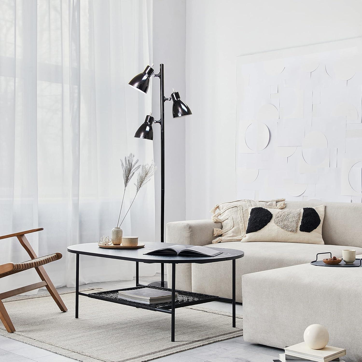 Simple Designs Metal 3-Light Tree Floor Lamp