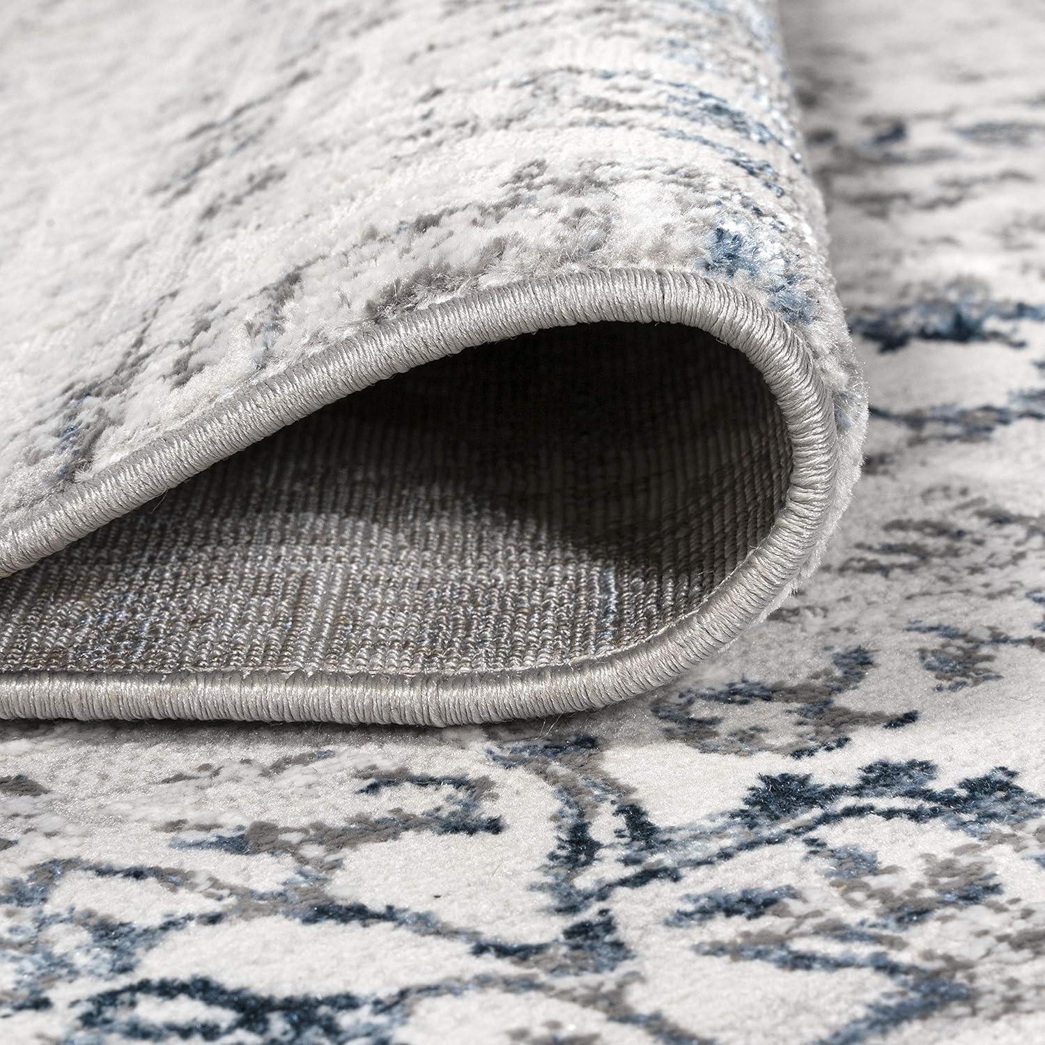 3'x5' Tidal Modern Strie' Area Rug, Gray/Blue - JONATHAN Y
