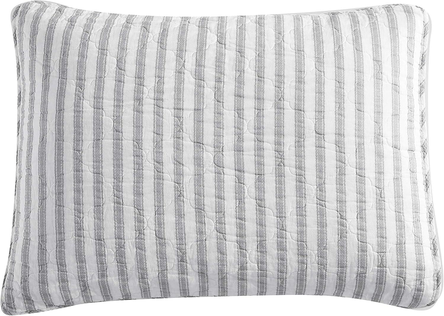 Gray Cotton Reversible Daybed Cover Set with Shams