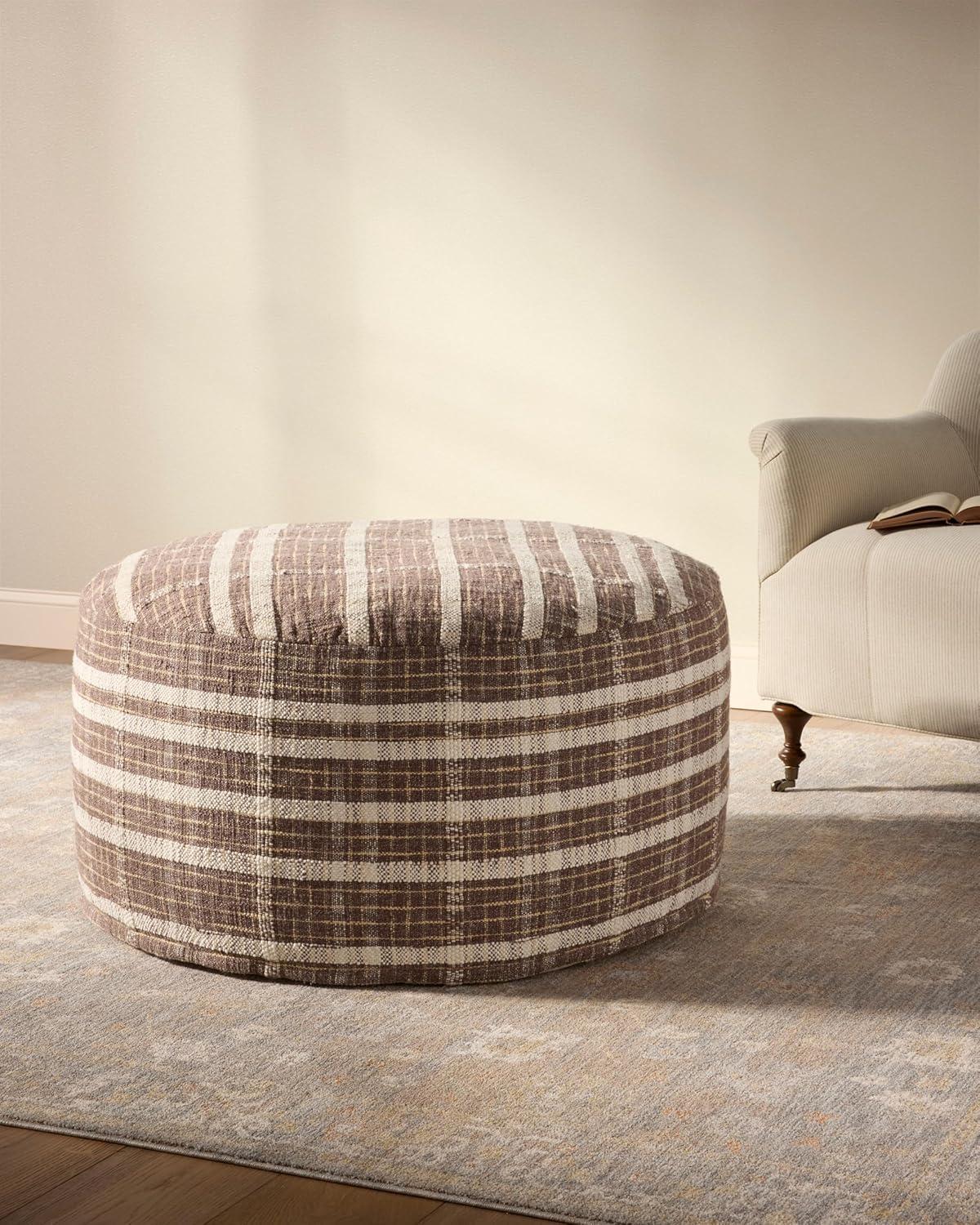 Wallace Pouf by Chris Loves Julia x Loloi - Chocolate