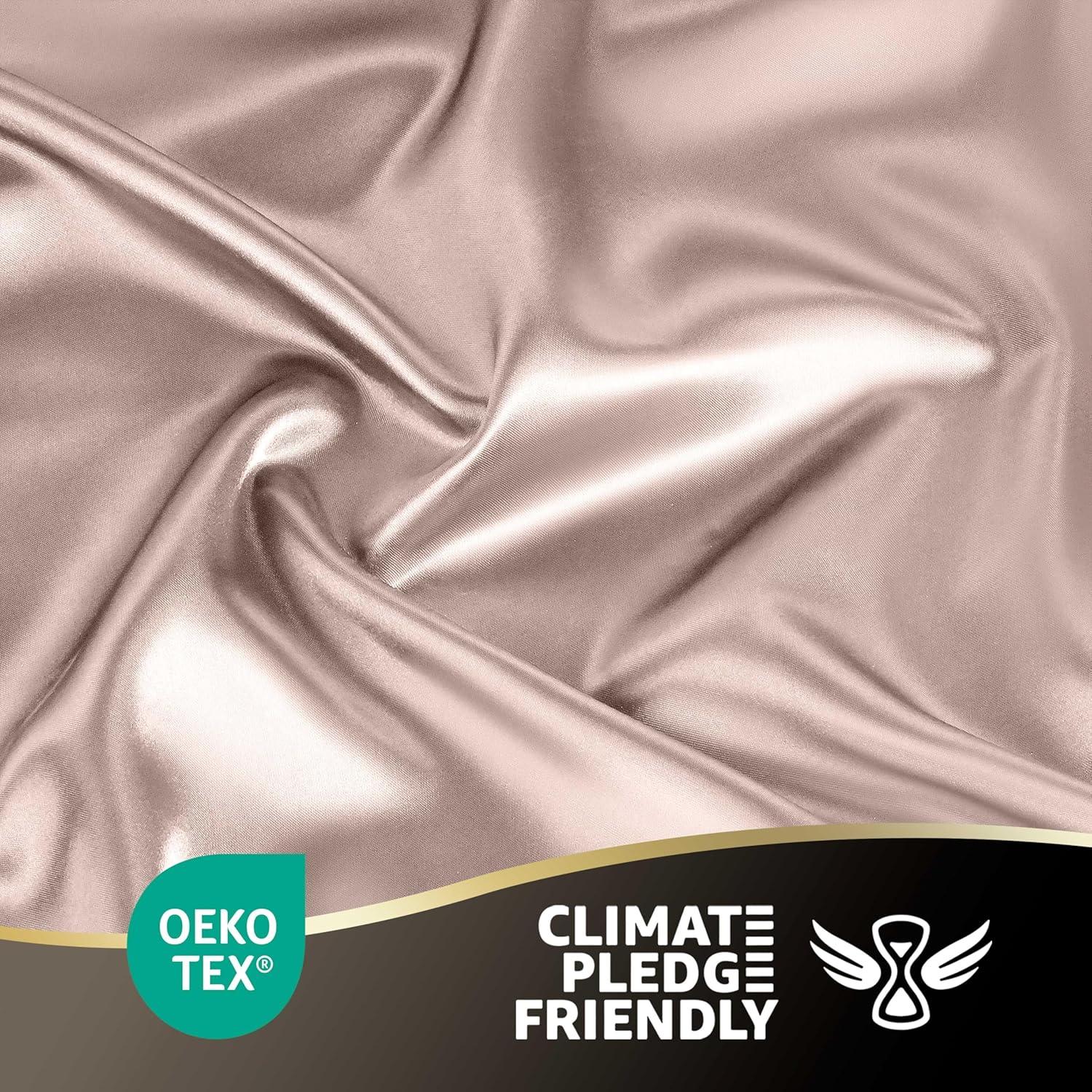 Seduction Martex Elegance Satin Silk Pillowcases Hotel Quality - Super Soft & Breathable Great For Hair And Skin (Set of 2)