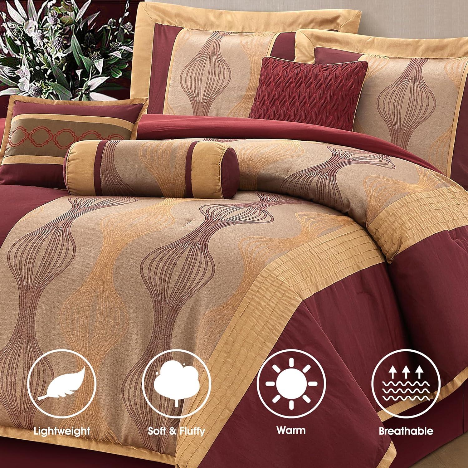 Kath 7 Piece Microfiber Modern & Contemporary Comforter Set