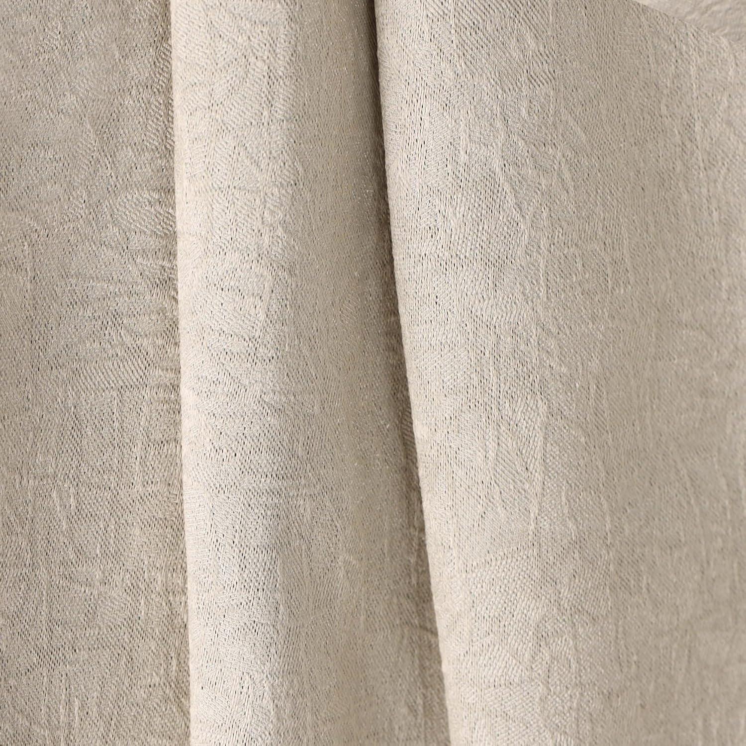 Superior Traditional Textured Blackout Curtain Panels, 8 Grommet, Set of 2, 52" W x 63" L, Beige