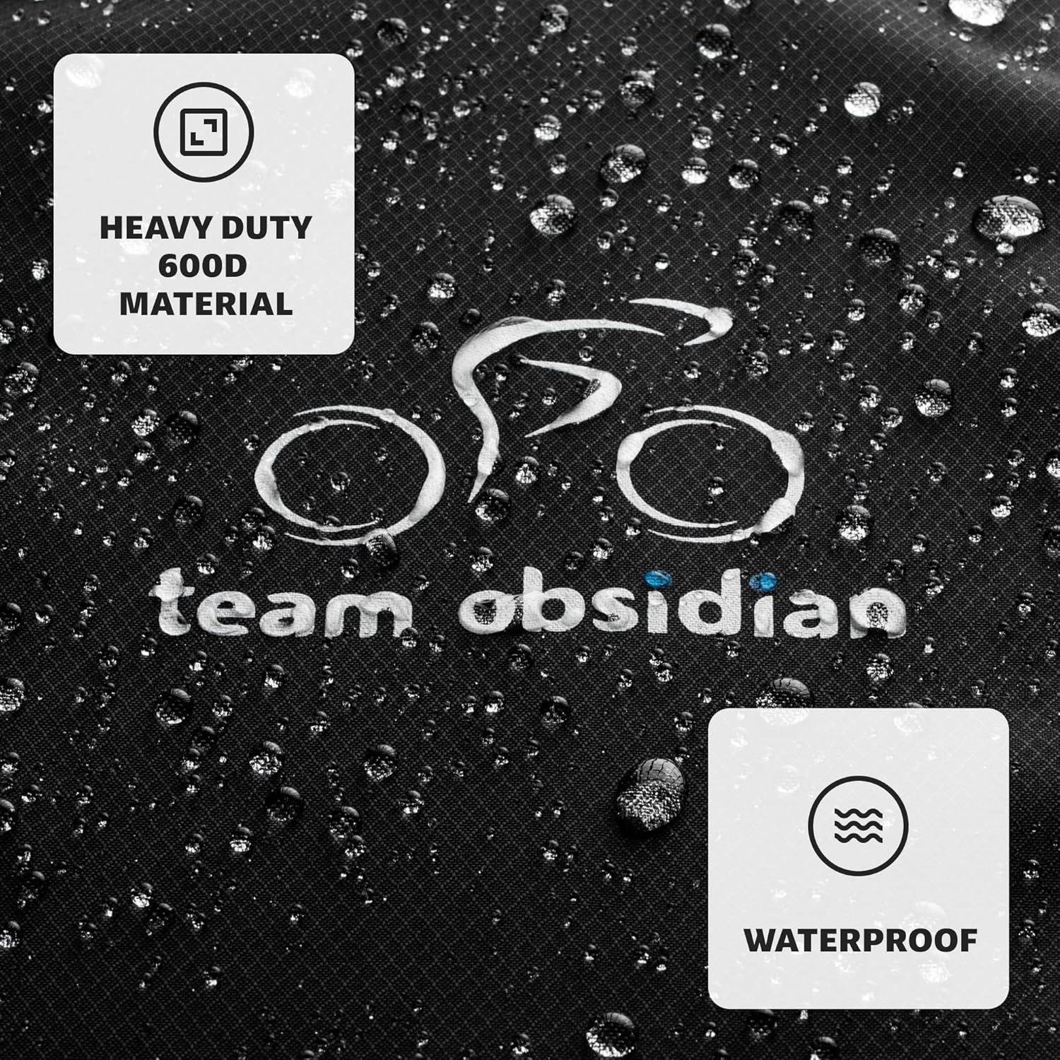 TeamObsidian Bike Cover for Waterproof Outdoor Storage 600D Ripstop Bicycle Covers for Transport XL