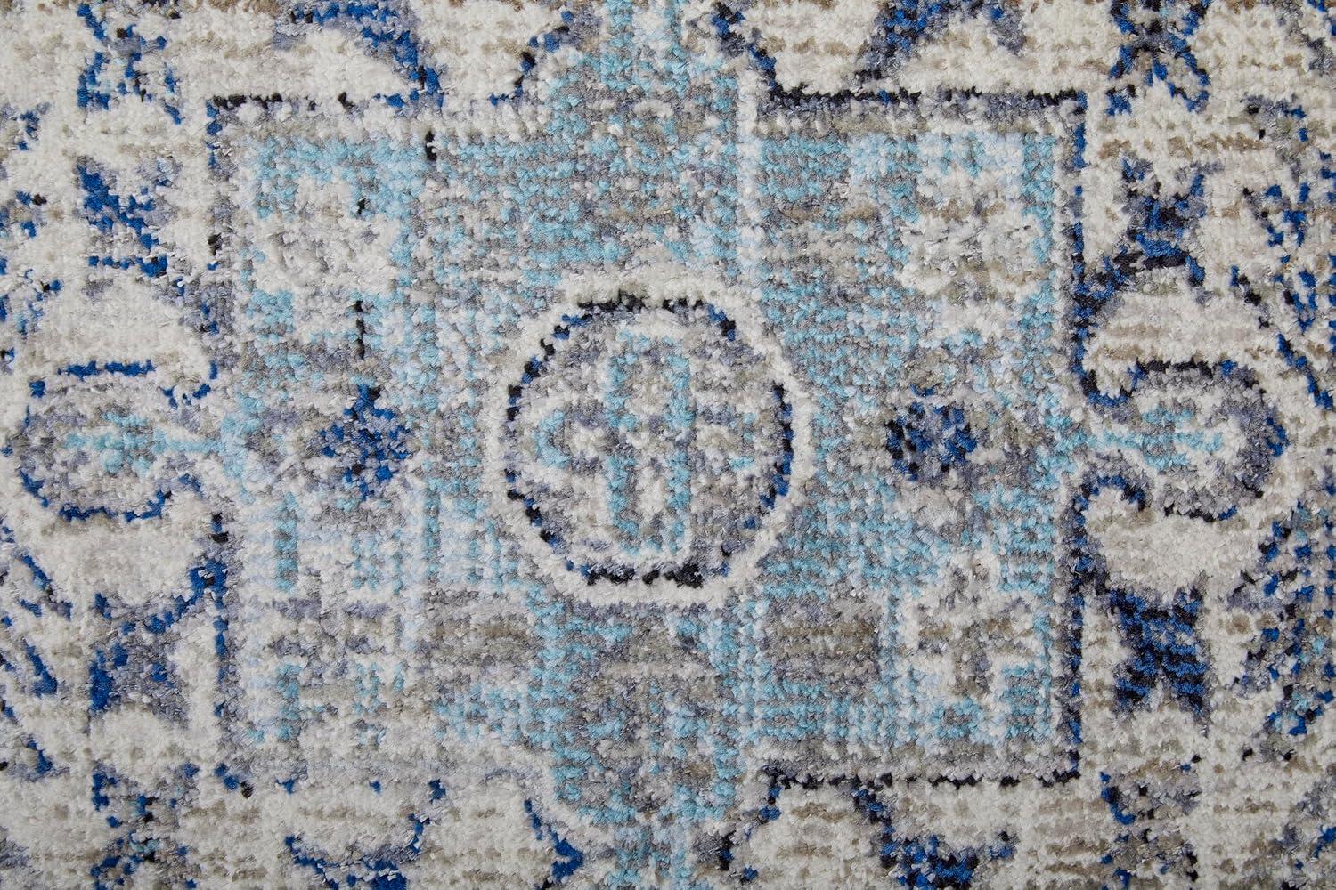 23'' Vintage Bohemian Rectangular Rug in Warm Spice and Cool Stone