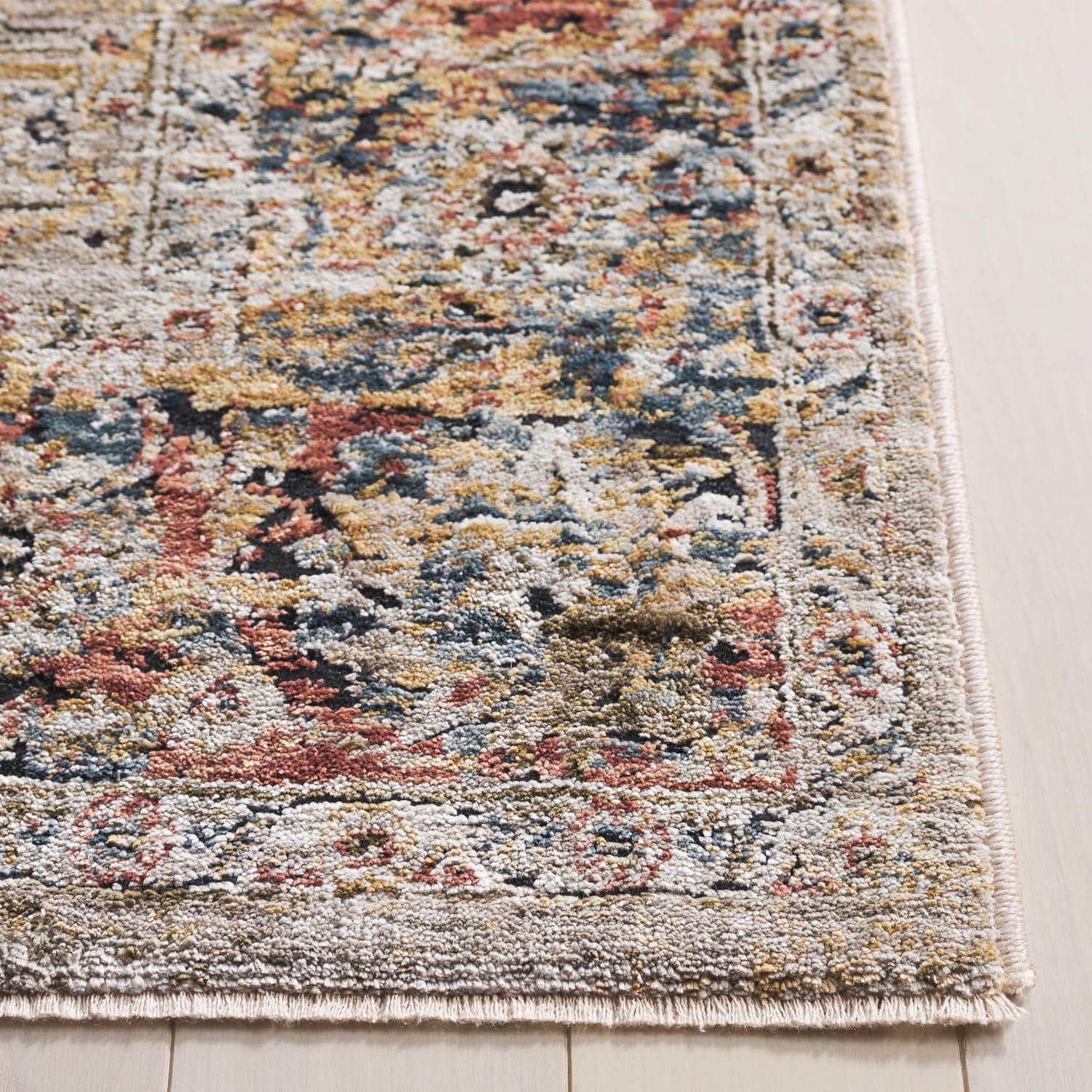 Silverado SVD112 Power Loomed Area Rug - Beige/Rust - 4'x6' - Safavieh.