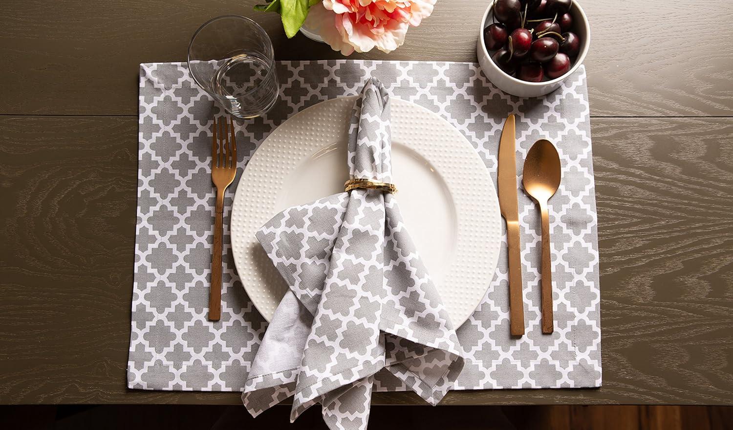 Gray Lattice Placemat (Set of 6)