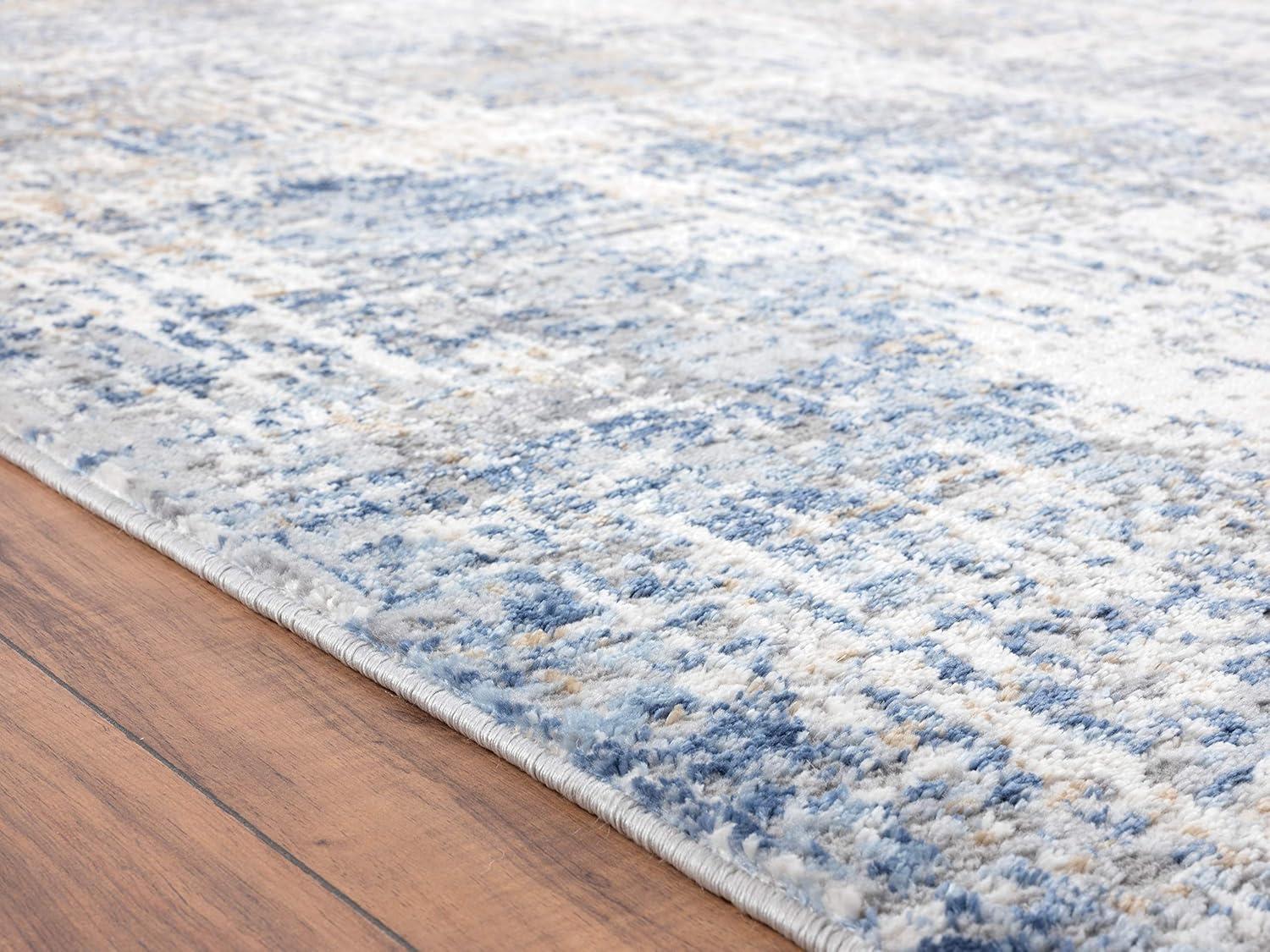 United Weavers Austin Area Rug 4540 20160 Elegance Blue Vintage Scratched 5' 3" x 7' 2" Rectangle